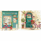 Dimensions Crafts Afternoon in Provence 18 Count Cross Stitch Kit Set Model