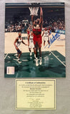HOFer Dikembe Mutombo Hawks Autographed Signed Photo Score Board COA Model