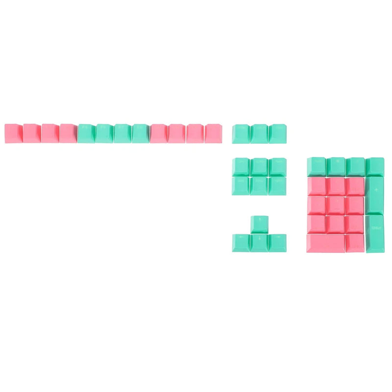 42 Key PBT Keycap Set Mechanical Numeric Keypads for Keyboard, Green Pink Model