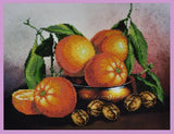 Bead embroidery kit Still life with oranges hand embroidery needlework kit Model