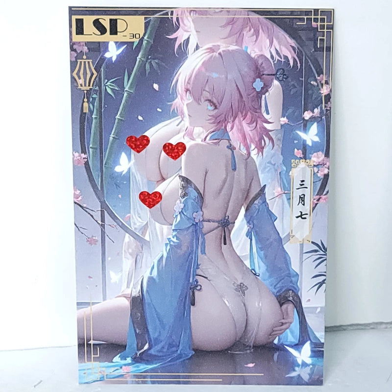 March 7th Waifu Card Anime Girl Matchmaker LXP Rare Wall Art Oversized Board A5 Model