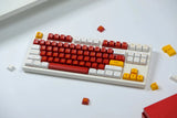Red White Yellow SA Profile Double Shot 02 Keycap Set For Mechanical Keyboard Model