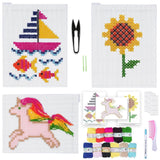 Cross Stitch Embroidery Kits Kids & Beginners DIY Craft Set Yarn Needle Pack 3 Model