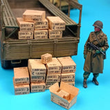 1/35 Scale Diorama Food Ration Supply Box Model Sherman Armored Fighting Vehicle Model