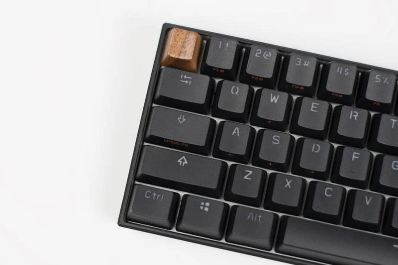 OEM Black Walnut Artisan Wooden Keycap R4 Profile (Top Row) Model