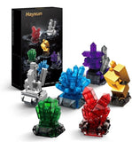 Geology Rock Collection Building Set for Adults, 6 Different Gemstone Toy Model