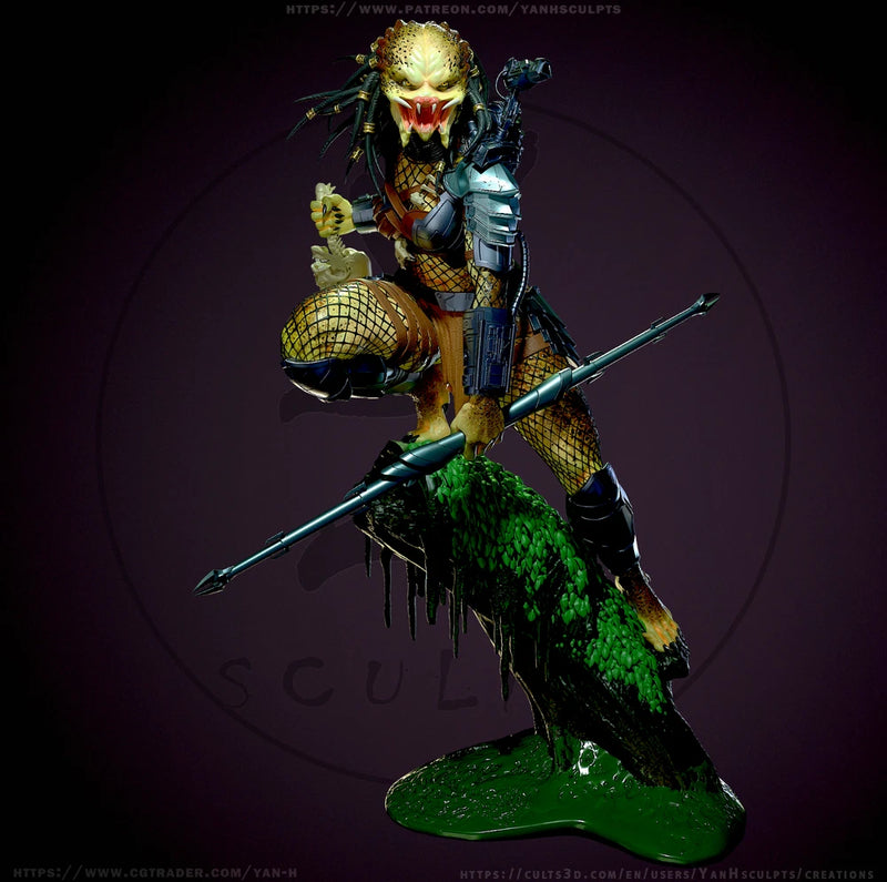 Predator female (1) -  Unpainted 1/6 Large scale resin model kits YAN Model
