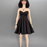 1/6 Soldier Women's Dress Black suit Evening Dress Model Fit 12