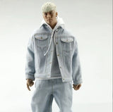 1/6 Male Denim Jacket Coat Shirt & jeans Pants Fit 12'' Action Figure Body Model