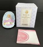 Growing Up Birthday Girls E-3399 Blonde Figurine NEWBORN Enesco Home Display Model