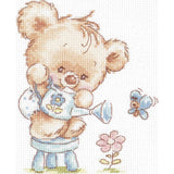 Magic Needle Zweigart Edition counted cross stitch kit "My Flowers", 12x14cm, DI Model