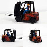 Diorama 1/64 Scale Mechanical Forklift Model Car Garage Repair Scene Display Toy Model