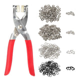 200Set Metal Snap Button Kit 9.5mm Hollow Prong Snap Button Fasteners Tool Black Model