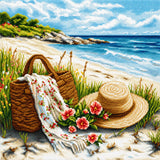 Summer Echo Cross Stitch Kit Beach Seascape Coastal Embroidery DIY Craft Set Model