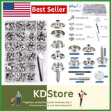 Luxury 323-Piece Canvas Snap Kit - Marine Grade Stainless Steel for DIY Projects Model