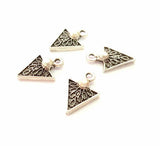 4 Triangle Dangle Charms Antique Silver Plated jewelry Accessories G8227 Charms