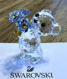 ?? Swarovski Crystal 2019 Forget Me Not Flowers, Bouquet Kris Bear Figurine, Box Model