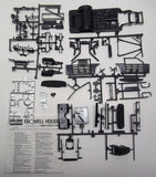 DONOR CHASSIS #4 - NASCAR FORD STOCK CAR CHASSIS KIT - NO WHEELS - DK BLUE- 1/24 Model