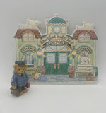 Cherished Teddies Club Membership 1997 Lloyd Bear Figurine & Depot Train Display Model