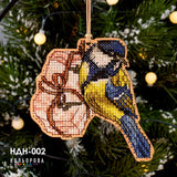 DIY Cross Stitch Kit Titmouse on Wood Cross Stitch Craft Set for Decor Model