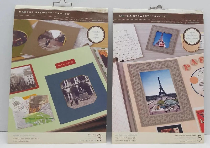 2 Martha Stewart Photo Mat Picture Frame Boards Scrapbooking Crafts Lot NEW Model