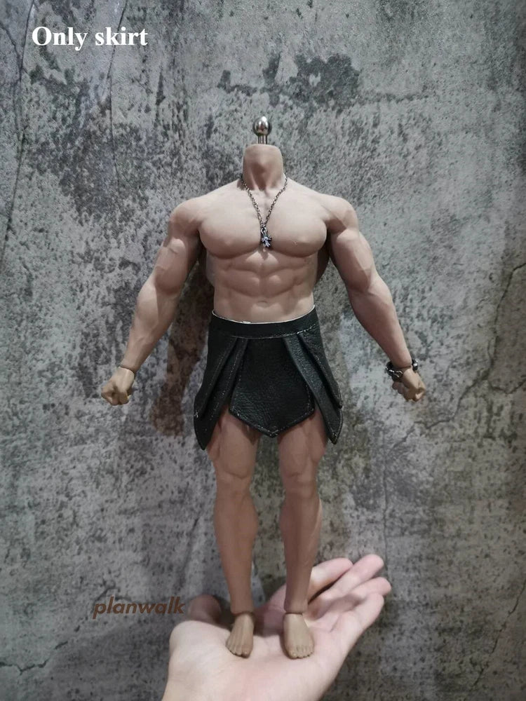 Cool Ancient Soldier 1/6  Pu Skirt Accessories Model for 12" Action Figure Model