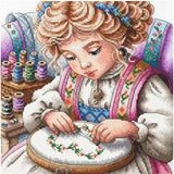 DIY Needlepoint Kit The Little Artisan Cross-Stitch Craft Set for Home Model