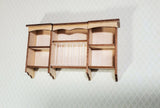 Dollhouse DIY Plate Rack Kit Hanging Kitchen Shelf 1:12 Scale Miniature Cupboard Model
