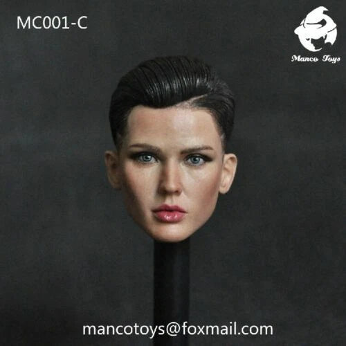 MC001-C 1/6 Beauty Girl Female Head Sculpt Model Carving Toy 12" Action Figure Model