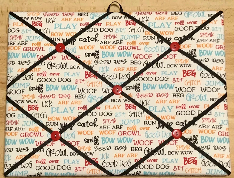 French Bulletin Board Photo Memo White Dog Words Phrases Print 11.8 x 15.7 inch Model