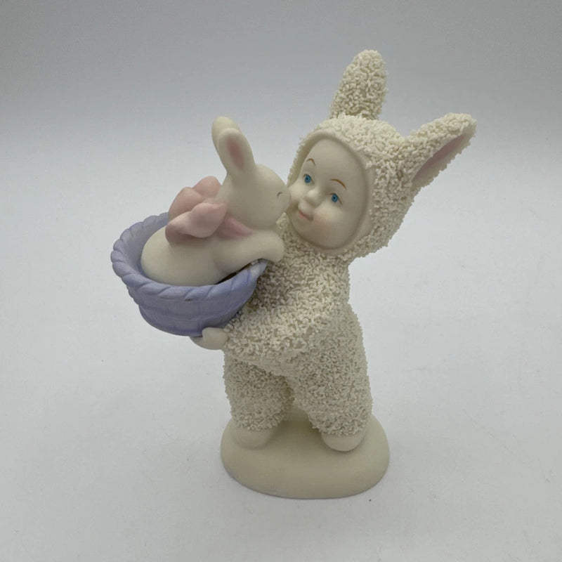 Department 56 Snowbabies Bunny Figurine Holding Basket Rabbit Easter Spring Model