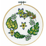 Design Works counted cross stitch kit with hoop "Ferns", Diam. 20cm Model