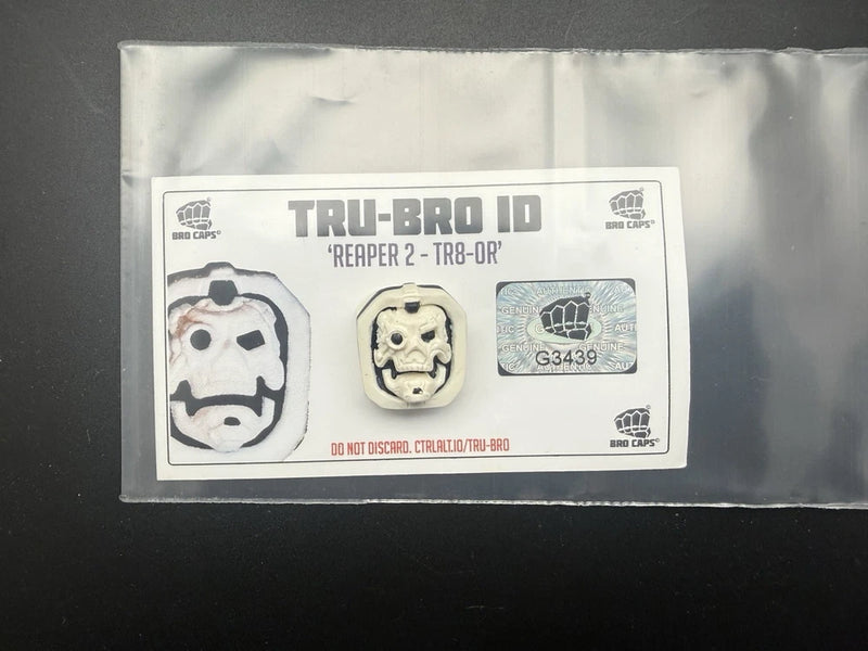 BroCaps - Reaper 2 TR8-OR - Artisan Keycap - MX Switch KeyCap - Red/White - RARE Model