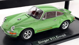 KK 1/18 Porsche 911 964 Singer Coupe Green Diecast Scale Model Car Model