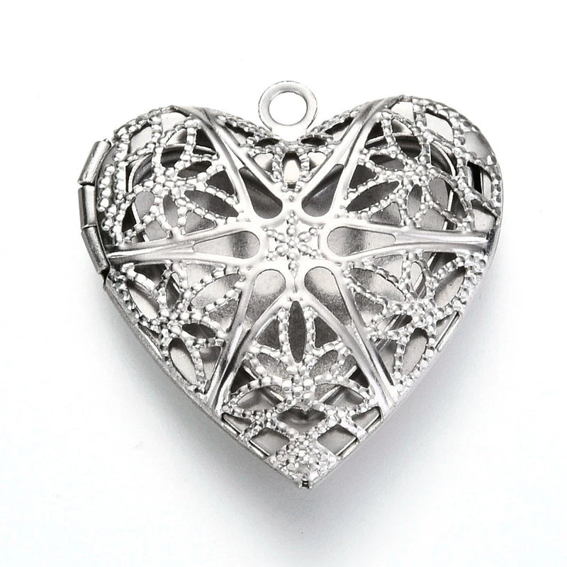 50pcs Photo Frame Charm Stainless Steel Diffuser Locket Pendant for Necklace DIY Charms