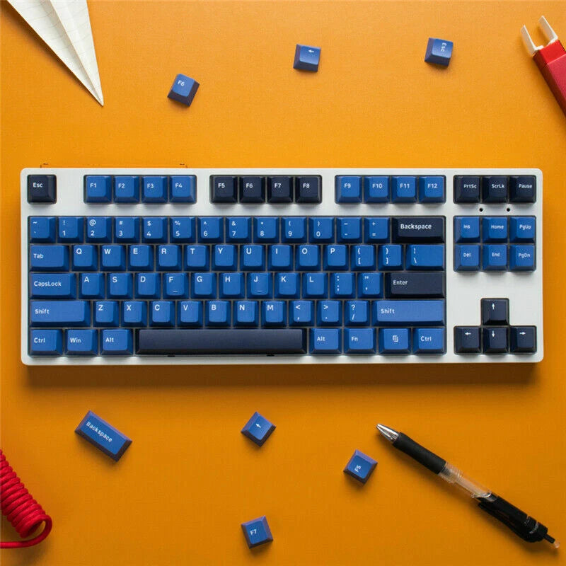 Striker Theme Blue Keycap 168 Keys Cherry Profile Double Shot PBT For MX Model
