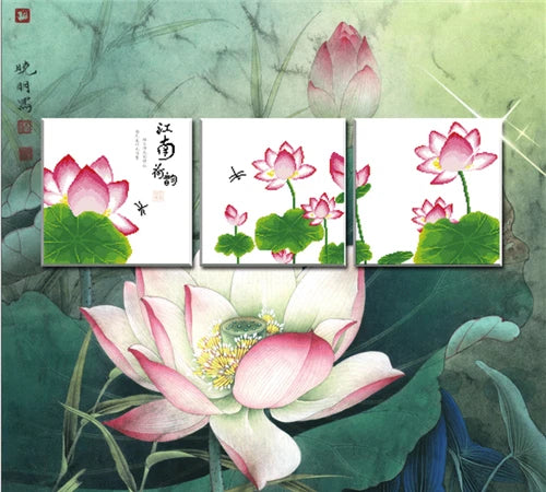 "Lotus" Angel color background cross stitch kits -111cm*37cm Model
