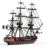 Modubrix Mocs Building Block French Frigate Ships Boats Kits Bricks Toys Set Model