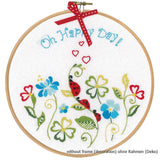Vervaco stamped stitch kit Oh happy day with frame, DIY Model