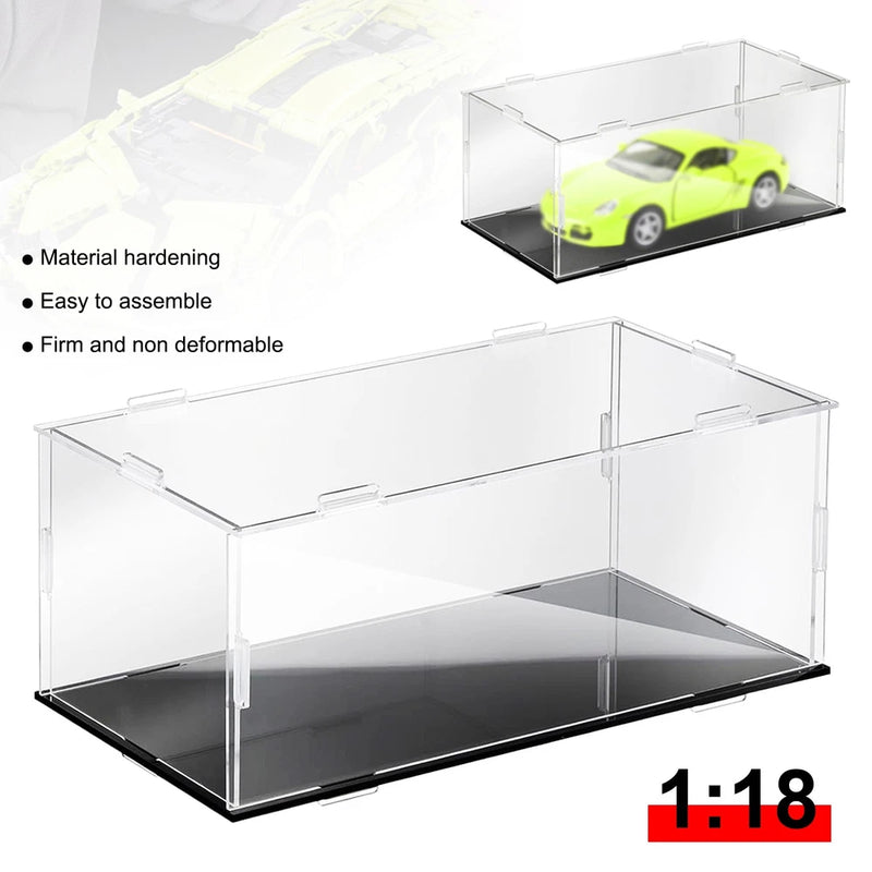 Large Model Car Display Case For 1/18 Scale Acrylic Box Dustproof Figurine Model