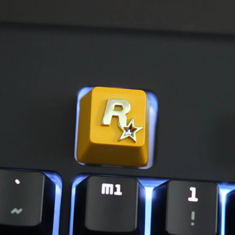 Rockstar Games Keycap Switch Metal Light Transmit Keyboard Cap for Cherry MX Model
