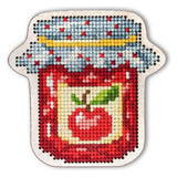RTO stamped Cross Stitch Kit plywood board "Jam" EHW019, 7.3x7.3 cm, DIY Model