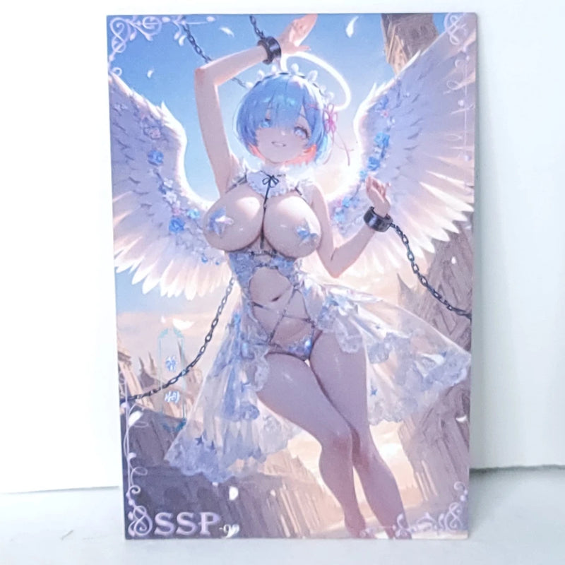 Rem Waifu Card Anime Girl Matchmaker Angel Wall Art Oversized Board A5 Model