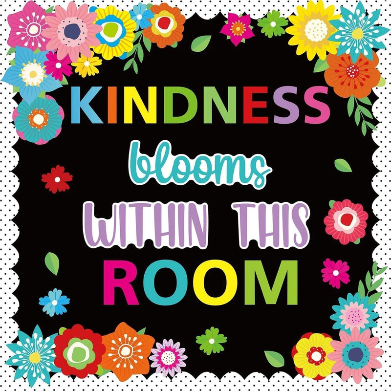 65 Pcs Summer Flower Bulletin Board Decoration Set Inspirational Classroom Decor Model