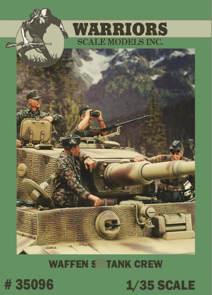 1/35 WWII German Waffen Tank Crew (4 Resin Figures) Warriors#35096 Model Kits Model