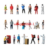 1/64 Scale Painted Figure Model Outdoor Street Scene Display Doll Diorama Model Model