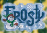 Frosty Bead Cross Stitch Ornament Kit Mill Hill 2008 Winter Greetings Model