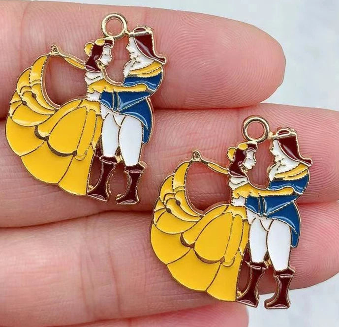 Lot cartoon princess Enamel Charms Jewelry Making diy Pendants Earrings Y83 Charms