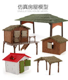 Fit 3.75'' Action Figure Diy 1/18 Scale Small Wooden House Scene Props  kit Model