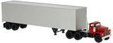 Brekina Dodge CT-900 Tractor & 45' Van Trailer Red - Undecorate #86305 HO Scale Model